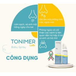 Xịt Mũi Đẳng Trương Tonimer ISOTONIC Baby Spray - Vệ Sinh Mũi Hằng Ngày Cho Trẻ Sơ Sinh Và Trẻ Nhỏ Lọ 100ml 4