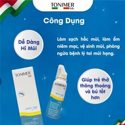 Xịt Mũi Đẳng Trương Tonimer ISOTONIC Baby Spray - Vệ Sinh Mũi Hằng Ngày Cho Trẻ Sơ Sinh Và Trẻ Nhỏ Lọ 100ml 3