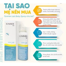 Xịt Mũi Đẳng Trương Tonimer ISOTONIC Baby Spray - Vệ Sinh Mũi Hằng Ngày Cho Trẻ Sơ Sinh Và Trẻ Nhỏ Lọ 100ml 5