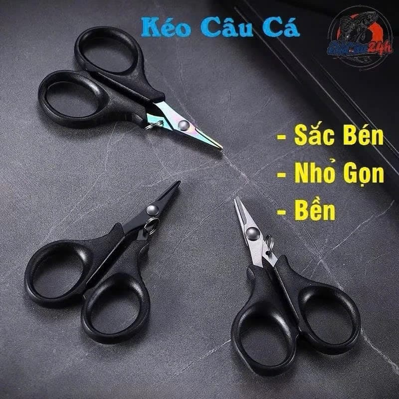 Kéo cắt chuyên dụng PE , cước câu , chì câu , chất liệu TITAN 7 màu siêu bền , sắc bén, Không Gỉ