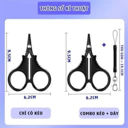Kéo cắt chuyên dụng PE , cước câu , chì câu , chất liệu TITAN 7 màu siêu bền , sắc bén, Không Gỉ 4