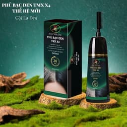 Dầu gội phủ bạc màu đen Thảo mộc _xanh_X4 _chai_400ml 1
