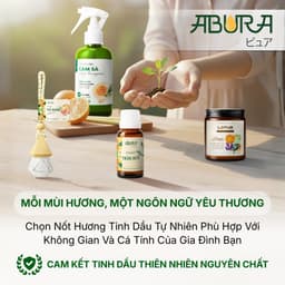 Tinh Dầu Treo Xe Ô Tô, Khử Mùi Thơm Phòng ABURA 10ml Treo Thơm Nhà, Thơm Tủ Quần Áo 9