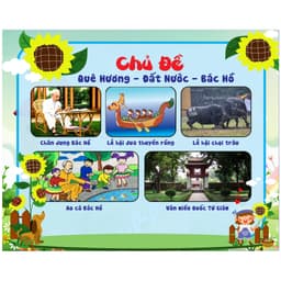 Tranh 10 Chủ đề lớn trang trí lớp Mầm Non chất liệu bạt hiflex bền màu (theo sát giáo án) 6