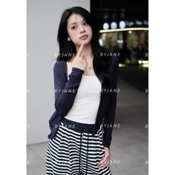 [MÀU MỚI] Áo Khoác cardigan dáng dài trơn nhiều màu, áo khoác ngoài tay dài co dãn 4 chiều kiểu dáng bánh bèo BYJANE-901 6