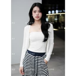 [MÀU MỚI] Áo Khoác cardigan dáng dài trơn nhiều màu, áo khoác ngoài tay dài co dãn 4 chiều kiểu dáng bánh bèo BYJANE-901 4