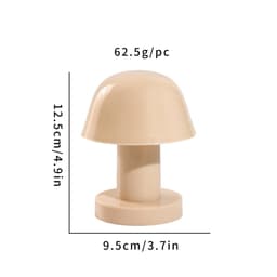 DOUYIN STORE Đèn để bàn hình cây nấm đơn giản kiểu Hàn Quốc, không dây, dùng pin AA con thỏ decor phong cách tối giản 4