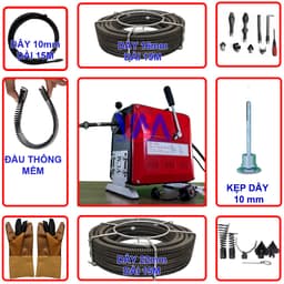 Máy thông tắc lò xo cao cấp GQ150H công suất cao cho thợ thông tắc chuyên nghiệp 6