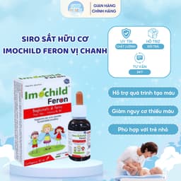 Siro Sắt Hữu Cơ Imochild FERON Vị Chanh Bổ Sung Sắt Amin Vitamin B6 B9 B12 Cho Bé Khỏe Mạnh Lọ 30ml 1