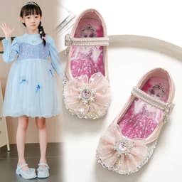 Giày Công Chúa Cho Bé Gái | Giày Elsa Lấp Lánh Đính Nơ | Giày Búp Bê Bé Gái Size 24–33 5