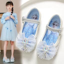 Giày Công Chúa Cho Bé Gái | Giày Elsa Lấp Lánh Đính Nơ | Giày Búp Bê Bé Gái Size 24–33 6
