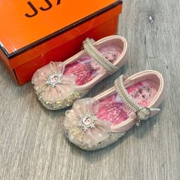 Giày Công Chúa Cho Bé Gái | Giày Elsa Lấp Lánh Đính Nơ | Giày Búp Bê Bé Gái Size 24–33 3