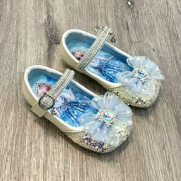 Giày Công Chúa Cho Bé Gái | Giày Elsa Lấp Lánh Đính Nơ | Giày Búp Bê Bé Gái Size 24–33 2