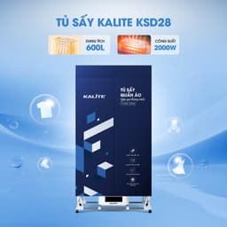 Tủ Sấy Quần Áo Gấp Gọn KALITE KSD28 Công Suất 2000W - Dung Tích 600L - 2 Buồng Sấy Riêng Biệt 2