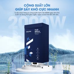Tủ Sấy Quần Áo Gấp Gọn KALITE KSD28 Công Suất 2000W - Dung Tích 600L - 2 Buồng Sấy Riêng Biệt 5