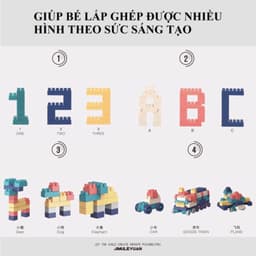 Bộ đồ chơi xếp hình lắp ráp 520 chi tiết cho bé phát triển trí tuệ sáng tạo 8