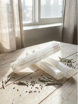 Đá Thanh Tẩy Selenite Thiên Nhiên Dùng Thanh Tẩy Tarot, Sưu Tầm, Trang Trí Tarot Đồng Tâm 3