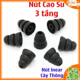 [1 CẶP] Nút Cao Su Cây Thông 3 Tầng Bọc Tai Nghe inear lõi 3.8mm 1