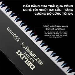 Cưa Cầm Tay Delixi Lưỡi SK5 270-350mm Cưa Gỗ, Cắt Cành Tỉa Cây, Chống Gỉ Teflon, Tay Cầm Chống Trượt 2