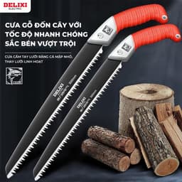 Cưa Cầm Tay Delixi Lưỡi SK5 270-350mm Cưa Gỗ, Cắt Cành Tỉa Cây, Chống Gỉ Teflon, Tay Cầm Chống Trượt 6