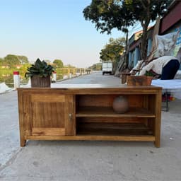 Tủ Kệ Tivi Gỗ Tràm Tự Nhiên Lau Dầu – Tủ Để Sách Có Ngăn Khóa – Xưởng Mộc Maido 4