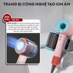 Máy Sấy Tóc Ion Âm Không Cánh Sấy 2 Chiều 3 Chế Độ Gió 3 Mức Nhiệt Kèm Hộp Đựng Cao Cấp_TH 9