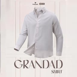 Sơ mi dài tay GRANDAD SHIRT TORANO trơn premium thêu logo ở thép tay mềm mại, thoáng khí GATB511 4