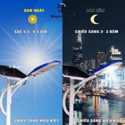 [CHÍNH HÃNG] Đèn năng lượng mặt trời công trình MayorWolf Đèn chuyên lắp công trình sáng 2-3 đêm mưa 9