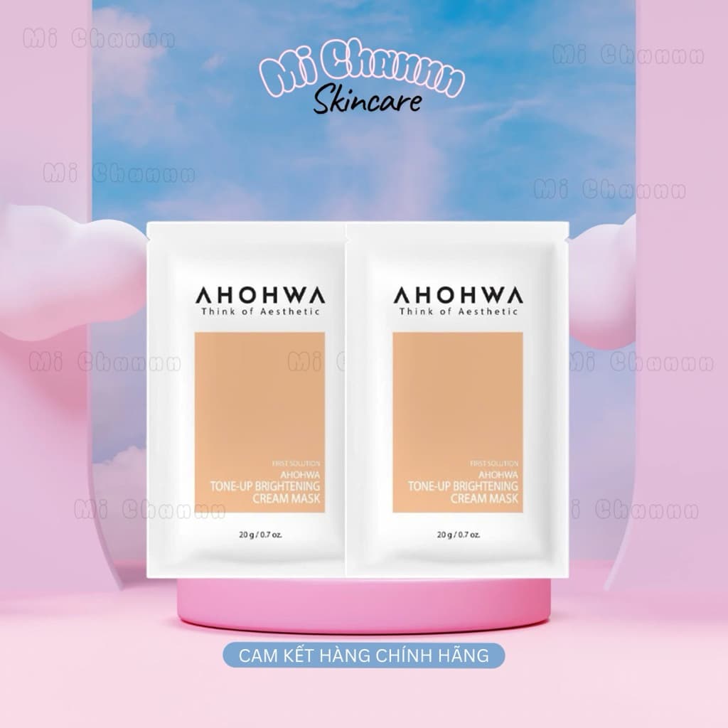 (Công Ty) Mặt Nạ Ủ Trắng AHOHWA Tone-Up Brightening Cream 20g - Dưỡng ẩm, trắng da, mờ thâm