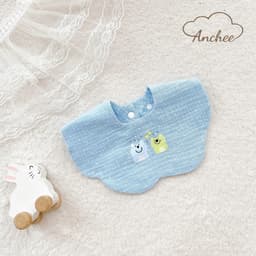Set 2 Yếm Xô Muslin Anchee Cho Bé – Yếm cho bé dưới 2 tuổi Thoáng Khí, Mềm Mịn, Thấm Hút Tốt, Họa Tiết Dễ Thương 5
