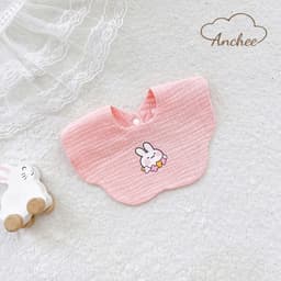 Set 2 Yếm Xô Muslin Anchee Cho Bé – Yếm cho bé dưới 2 tuổi Thoáng Khí, Mềm Mịn, Thấm Hút Tốt, Họa Tiết Dễ Thương 6