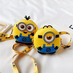 [mới] Túi đeo chéo silicon hình minion cho bé đựng bao lì xì thời trang làm quà tặng tết sinh nhật 6