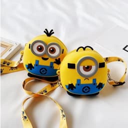 [mới] Túi đeo chéo silicon hình minion cho bé đựng bao lì xì thời trang làm quà tặng tết sinh nhật 4