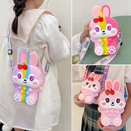 [SIZE LỚN] Túi đeo chéo nữ xách mỹ phẩm, sách, hình mickey chuột capybara gấu dâu lotso pikachu 2