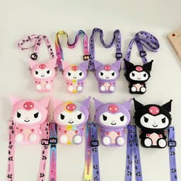 [SIZE LỚN] Túi đeo chéo nữ xách mỹ phẩm, sách, hình mickey chuột capybara gấu dâu lotso pikachu 3