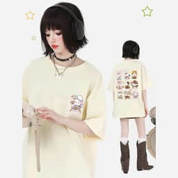 Áo Thun HY KORÉ Rabbit Mochi 2042 Form Rộng Localbrand Oversize Unisex Vải Cotton 75% Nam Nữ Mặc Đẹp 4