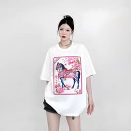 Áo Thun HY KORÉ Ngực hồng 2037 Form Rộng Localbrand Oversize Unisex Vải Cotton 75% Nam Nữ Mặc Đẹp 2