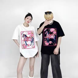 Áo Thun HY KORÉ Ngực hồng 2037 Form Rộng Localbrand Oversize Unisex Vải Cotton 75% Nam Nữ Mặc Đẹp 3