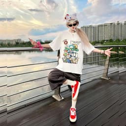 Áo Thun HY KORÉ Zootopia Bánh Donut 2040 Form Rộng Localbrand Oversize Unisex Vải Cotton 75% Nam Nữ Mặc Đẹp 2
