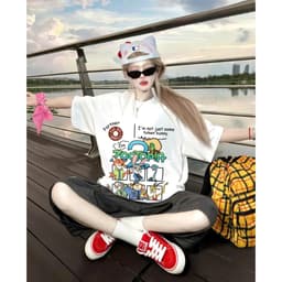 Áo Thun HY KORÉ Zootopia Bánh Donut 2040 Form Rộng Localbrand Oversize Unisex Vải Cotton 75% Nam Nữ Mặc Đẹp 4