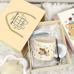 Cốc Sứ Có Nắp Kèm Thìa Pochacco Siêu Đáng Yêu - Kèm Hộp Xinh Tặng Sinh Nhật VINBEO 5