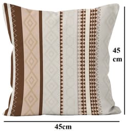 Gối tựa sofa, gối ôm phòng khách hoạ tiết TÔNG SỌC NÂU chất liệu nhung lông đào hiện đại 9