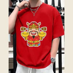 Áo Thun Tết HY KORÉ Thần Tài 3111 Nam Nữ Form Rộng Local brand Vải Cotton 100% Unisex Oversize 8