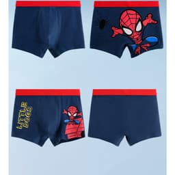 (Loại Đẹp) Set 4 Quần chíp đùi chất cotton họa tiết Người Nhện Cotton cho bé trai mềm mịn thoáng khí, sịp đùi cho bé 4