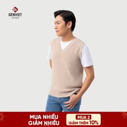 [ẨN] Áo Len Gile Nam GENVIET Chất Liệu Len Cao Cấp Dễ Phối Đồ, Áo Gile Nam Dáng Ôm Vừa Thoải Mái Khi Mặc 8787 1