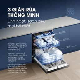 Máy Rửa Bát KALITE UltraWash Pro, 5 Tay Phun Chứa 15-17 Bộ Chén Đĩa - Siêu Tiết Kiệm, Rửa Sạch, Sấy Khô Khử Khuẩn 7