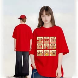 Áo Thun Tết Capybara HY KORÉ 3132 Nam Nữ Form Rộng Local brand Vải Cotton 100% Unisex Oversize 3