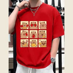 Áo Thun Tết Capybara HY KORÉ 3132 Nam Nữ Form Rộng Local brand Vải Cotton 100% Unisex Oversize 8