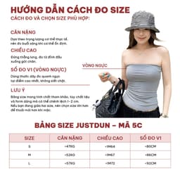 [Áo 2 Lớp Không Lộ]  Áo Ống Trơn Ôm Body JUSTDUN 5C - Basic, Vải Cotton Mịn, Co Giãn, Mềm Mại 3