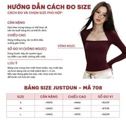 Áo Thun Dài Tay Ôm Body Cúp Ngực Cotton Mịn Siêu Co Giãn Justdun 708 2